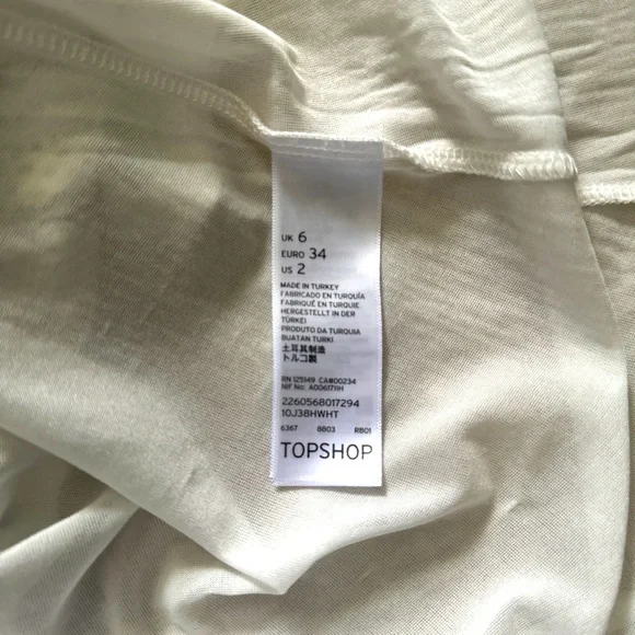 Topshop White Eyelet Dress. Size 2. - Picture 3 of 4